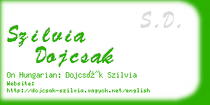 szilvia dojcsak business card